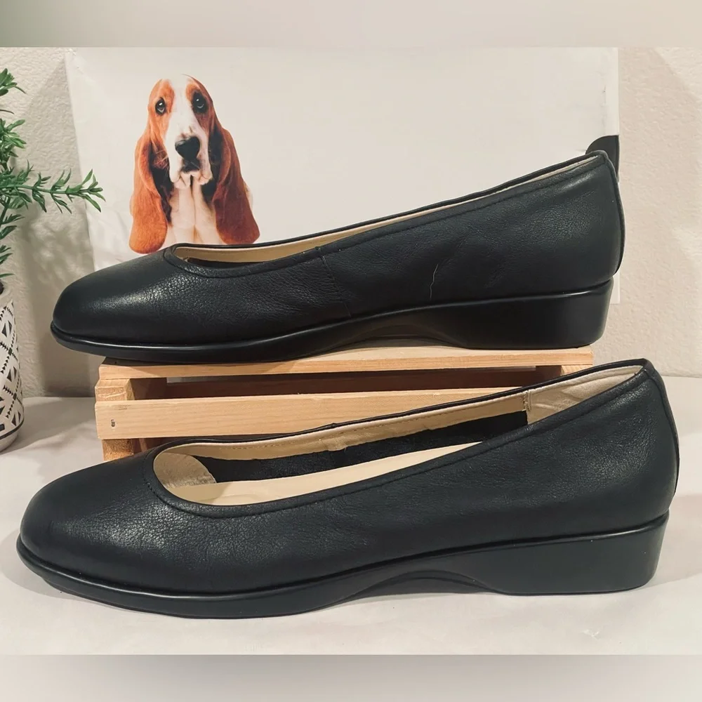 Hush Puppies “Tabee Paradise” Black Ballet Flats Comfort Loafers | NIB | Sz 12